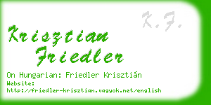 krisztian friedler business card